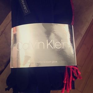 Calvin Klein Scarf & Glove Set